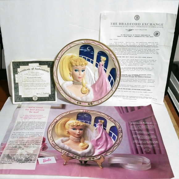 Barbie Enchanted Evening Collectible Plate Forever Glamourous First Issue LE - Picture 3 of 4